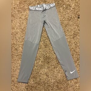 Nike Pro Boys Gray Leggings